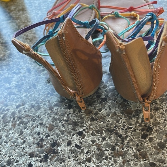 Steve Madden Rainbow‎ Sandals girls size 3.5 zipper back. - Picture 11 of 12